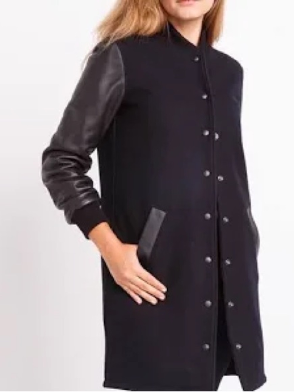 Roots “Sorority Jacket” with leather sleeves